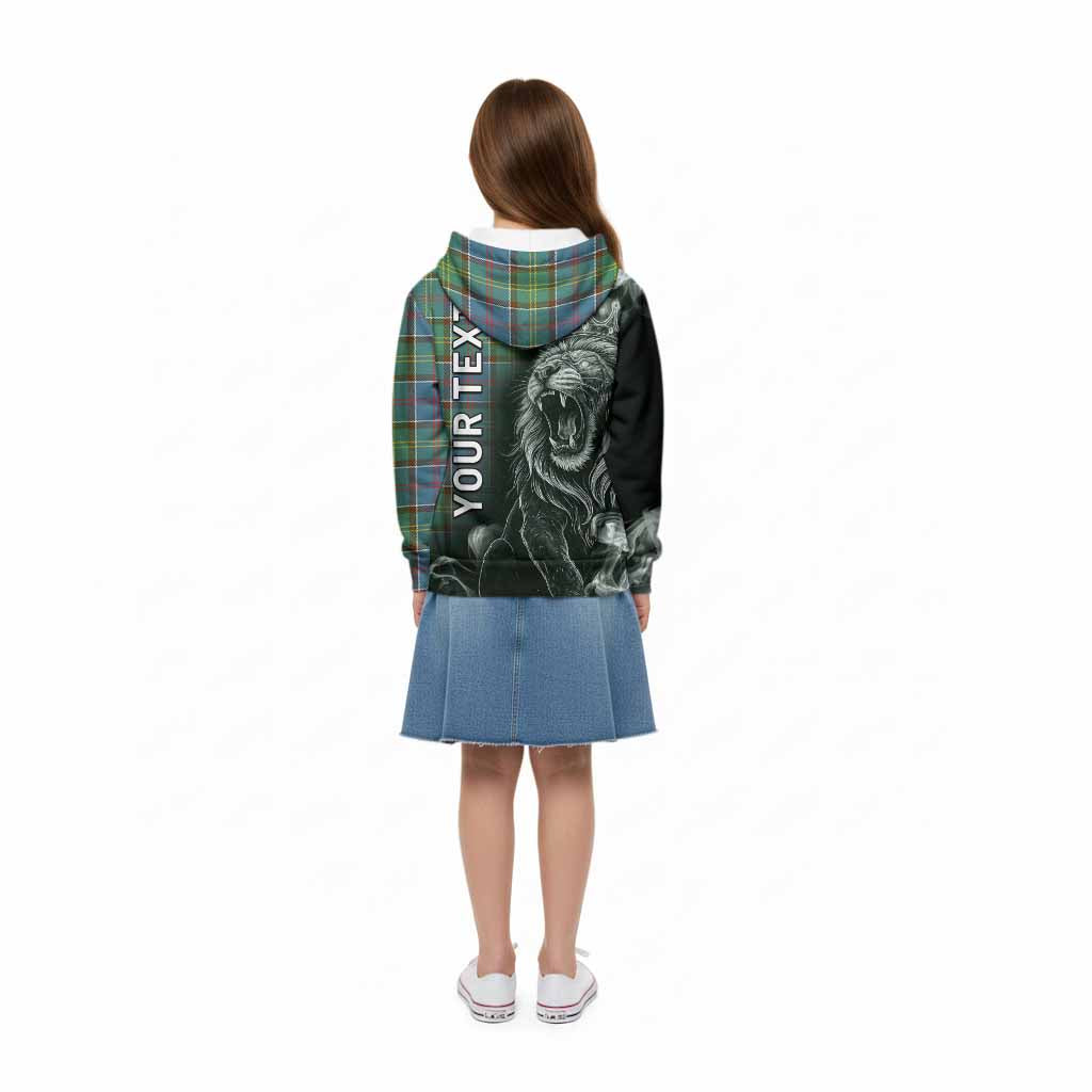 Colville Tartan Kid Hoodie Roaring Lion Heritage