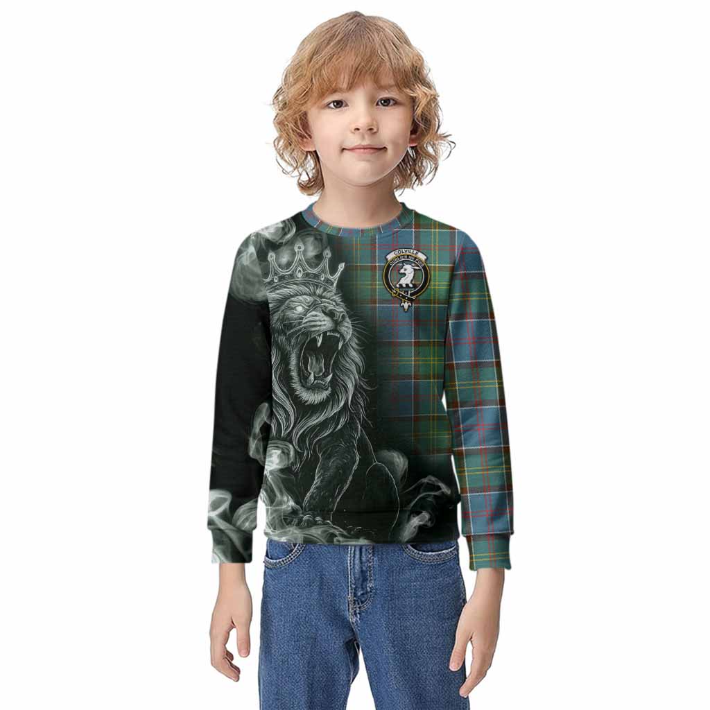 Colville Tartan Kid Knitted Sweatshirt Roaring Lion Heritage