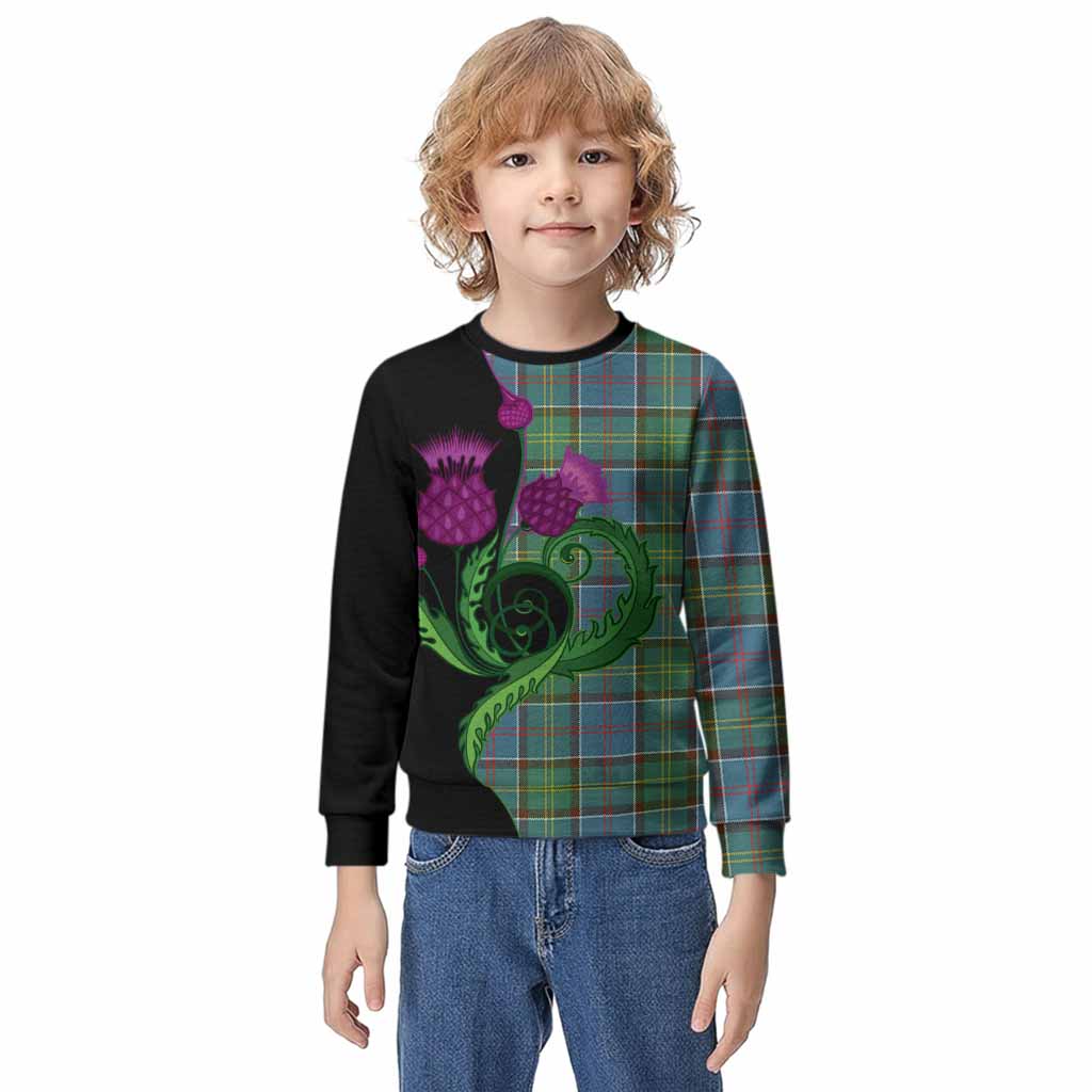 Colville Tartan Kid Knitted Sweatshirt Traditional Scottish Thistle