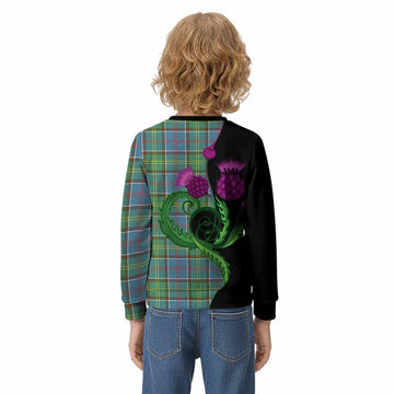Colville Tartan Kid Knitted Sweatshirt Traditional Scottish Thistle