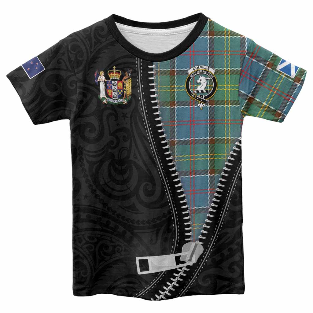 Colville Tartan Kid T-shirt New Zealand Pattern Unique Zipper Stylized