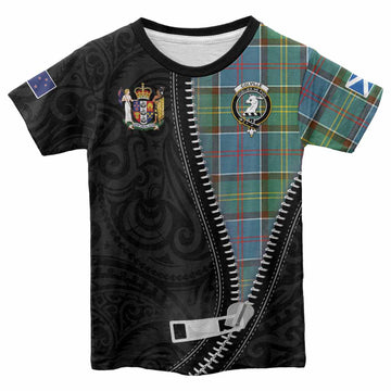 Colville Tartan Kid T-shirt New Zealand Pattern Unique Zipper Stylized