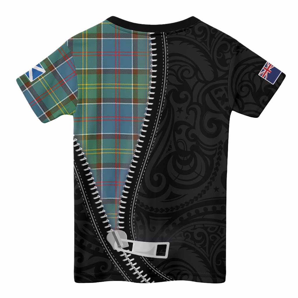 Colville Tartan Kid T-shirt New Zealand Pattern Unique Zipper Stylized