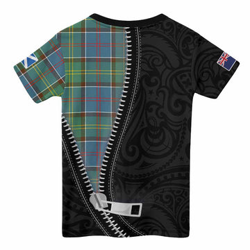 Colville Tartan Kid T-shirt New Zealand Pattern Unique Zipper Stylized