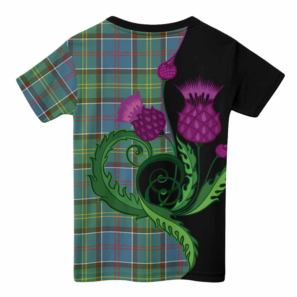 Colville Tartan Kid T-shirt Traditional Scottish Thistle
