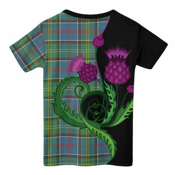 Colville Tartan Kid T-shirt Traditional Scottish Thistle