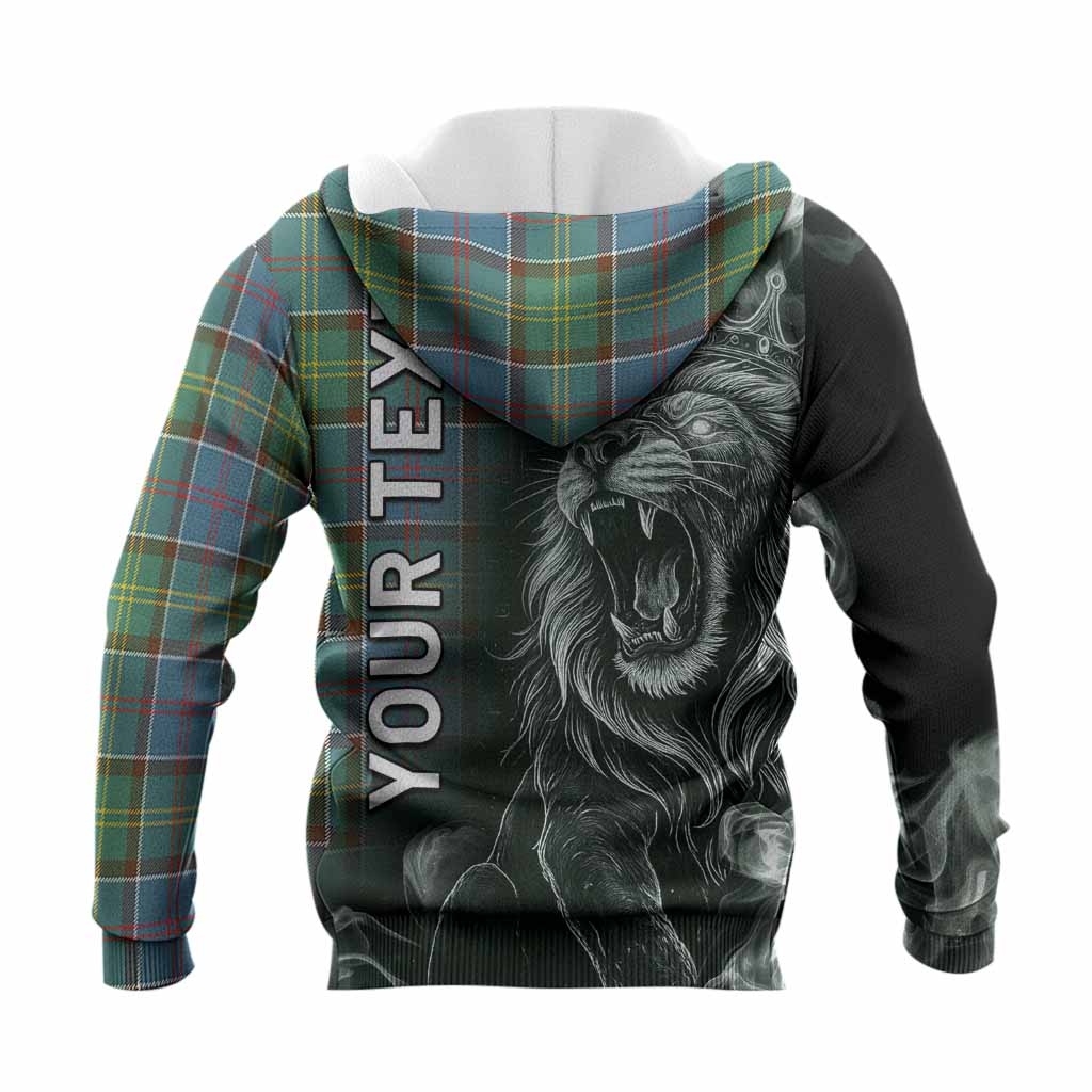 Colville Tartan Knitted Hoodie Roaring Lion Heritage