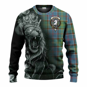 Colville Tartan Knitted Sweater Roaring Lion Heritage