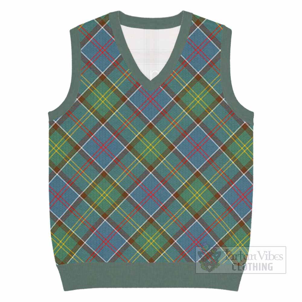 Colville Tartan  Knitted V-Neck Vest Cross Style
