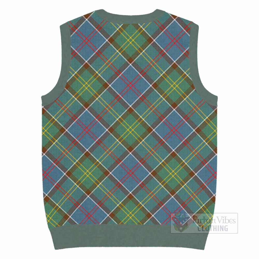Colville Tartan  Knitted V-Neck Vest Cross Style