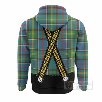 Colville Tartan Lederhosen Costume Hoodie Scotland Celtic Knot Motif