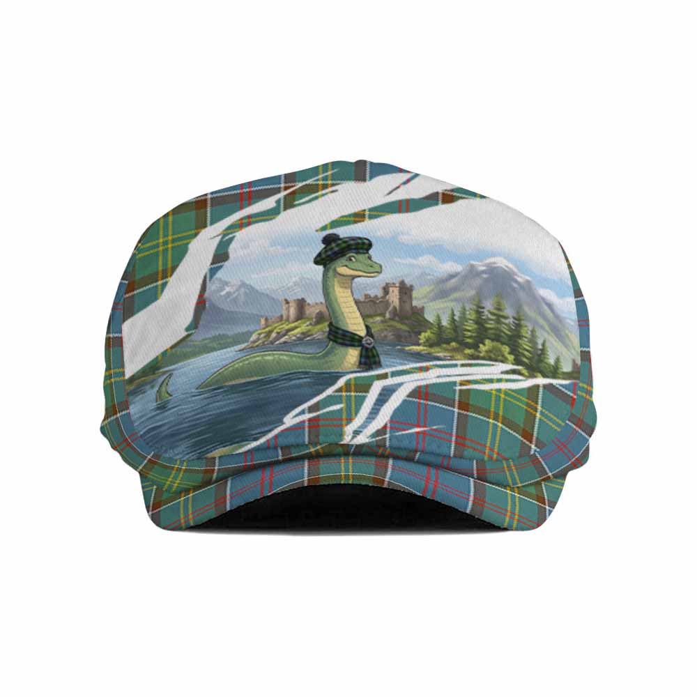 Colville Tartan Loch Ness Monster Scottish Heritage Art Flat Cap, Jeff Cap