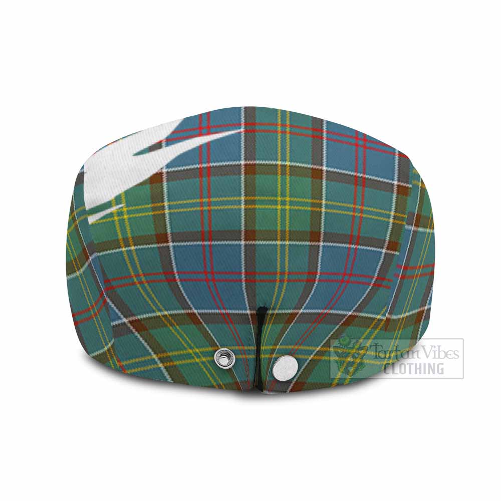 Colville Tartan Loch Ness Monster Scottish Heritage Art Flat Cap, Jeff Cap