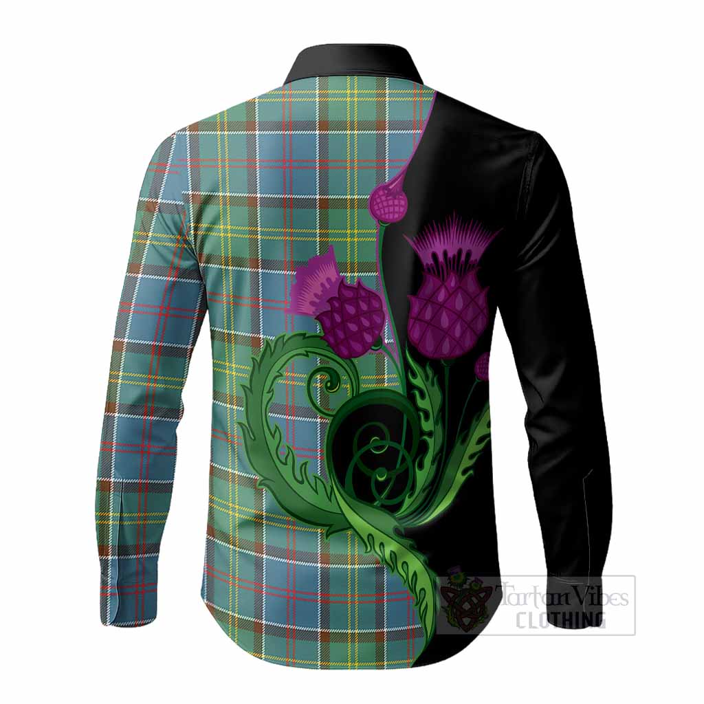 Colville Tartan Long Sleeve Button Shirts Traditional Scottish Thistle