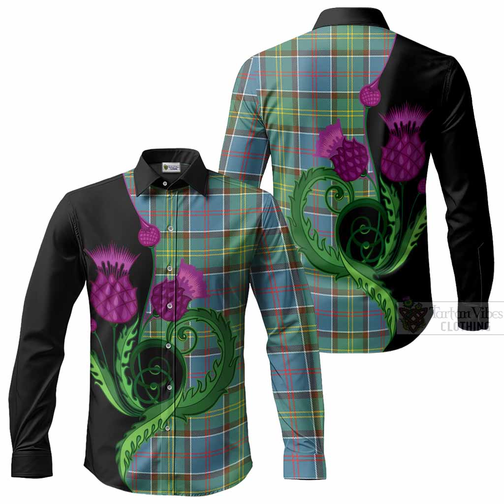 Colville Tartan Long Sleeve Button Shirts Traditional Scottish Thistle