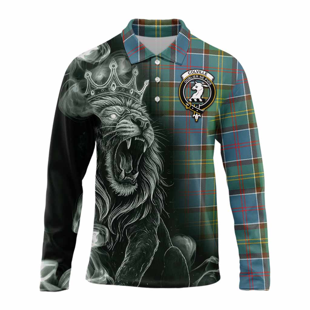 Colville Tartan Long Sleeve Polo Shirt Roaring Lion Heritage