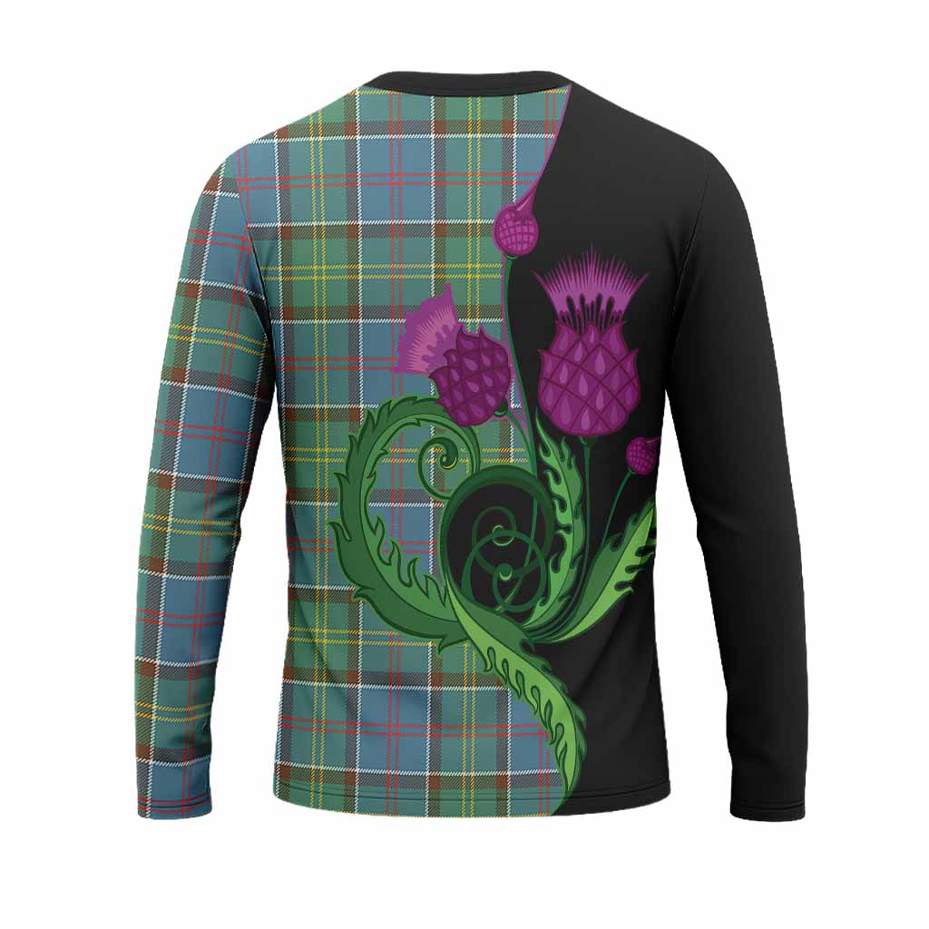 Colville Tartan Long Sleeve T-Shirt Traditional Scottish Thistle