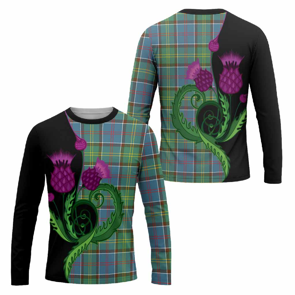 Colville Tartan Long Sleeve T-Shirt Traditional Scottish Thistle