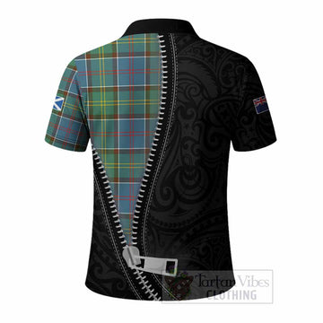 Colville Tartan Polo Shirt New Zealand Pattern Unique Zipper Stylized