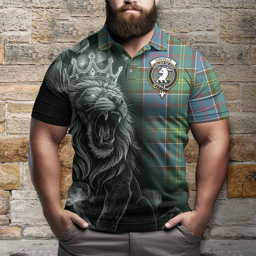 Colville Tartan Polo Shirt Roaring Lion Heritage