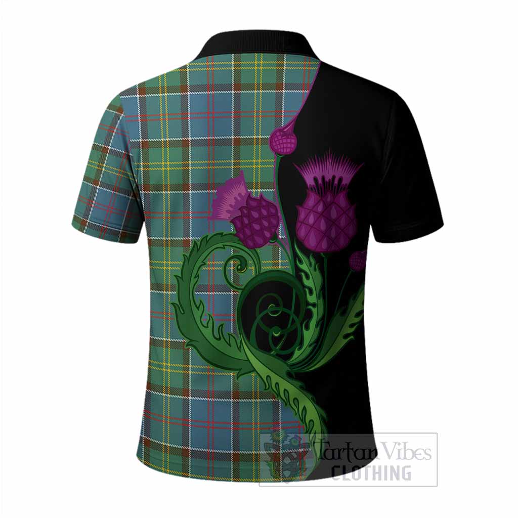 Colville Tartan Polo Shirt Traditional Scottish Thistle