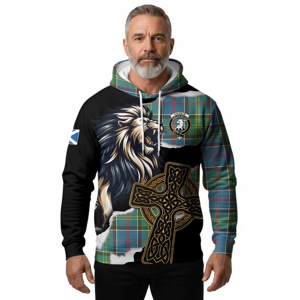 Colville Tartan Scottish Hoodie Lion Celtic Heritage