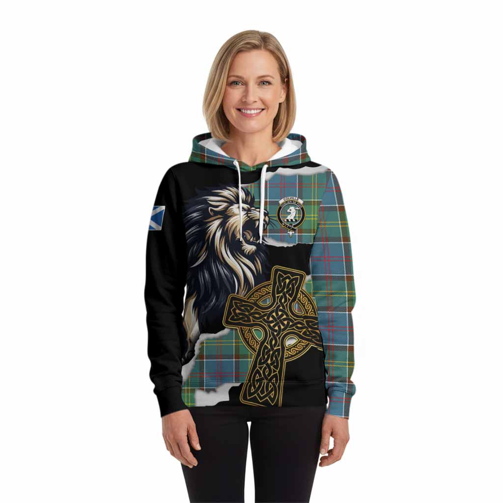 Colville Tartan Scottish Hoodie Lion Celtic Heritage