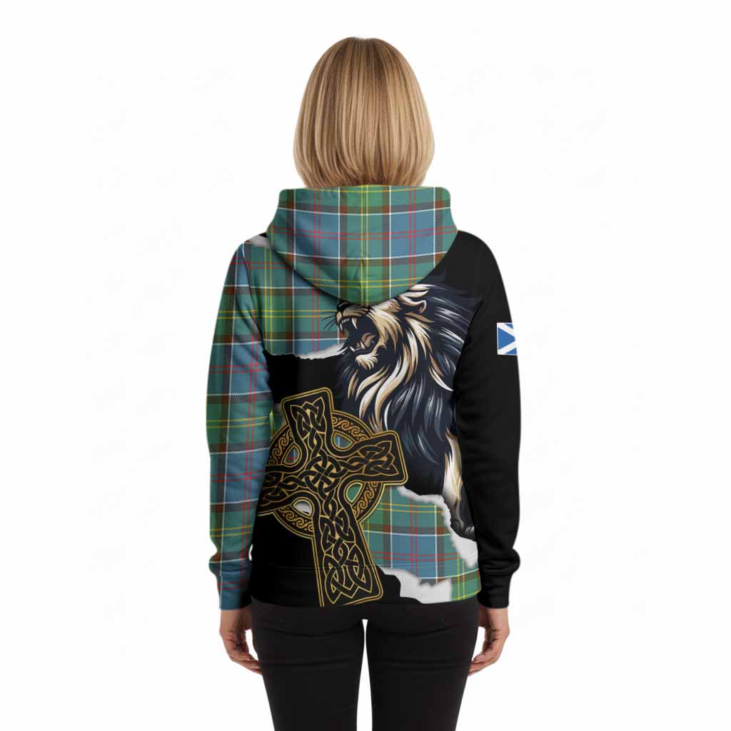Colville Tartan Scottish Hoodie Lion Celtic Heritage