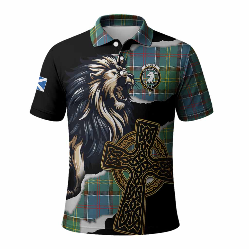 Colville Tartan Scottish Polo Shirt Lion Celtic Heritage