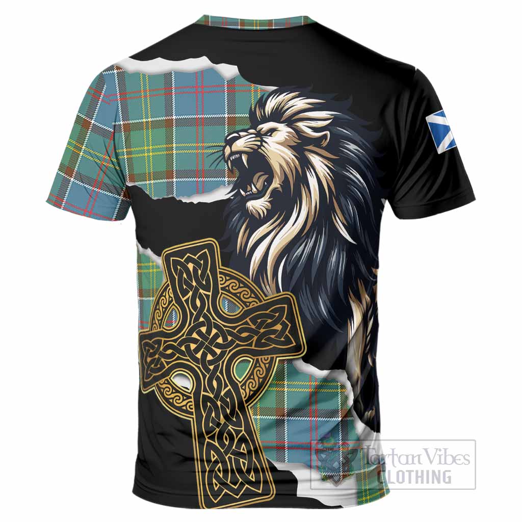 Colville Tartan Scottish T-Shirt Lion Celtic Heritage