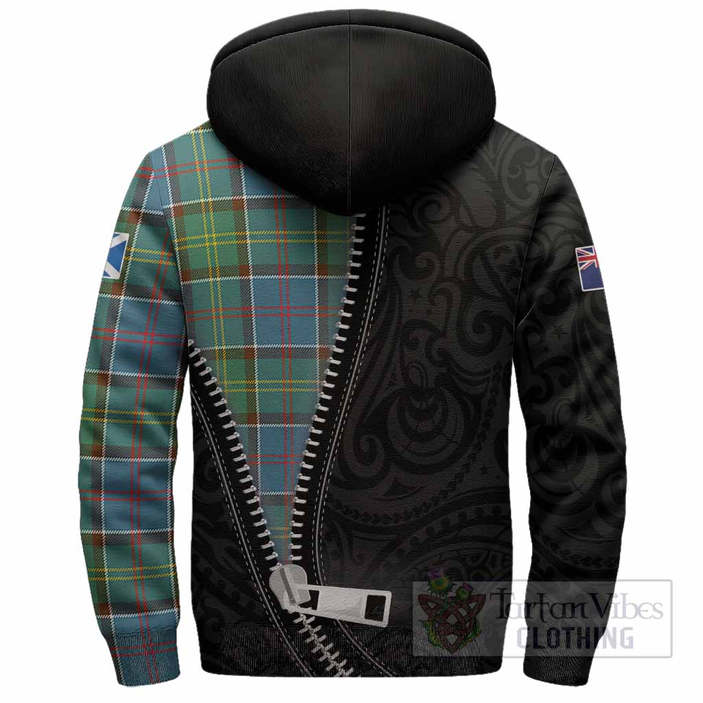 Colville Tartan Sherpa Hoodie New Zealand Pattern Unique Zipper Stylized