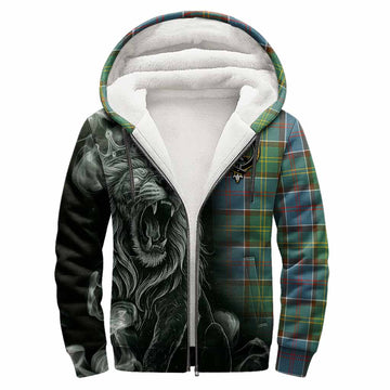 Colville Tartan Sherpa Hoodie Roaring Lion Heritage