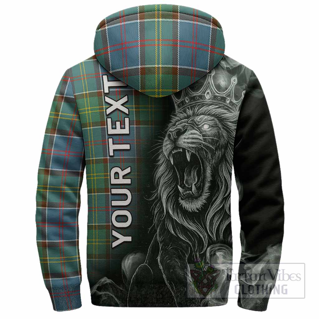 Colville Tartan Sherpa Hoodie Roaring Lion Heritage