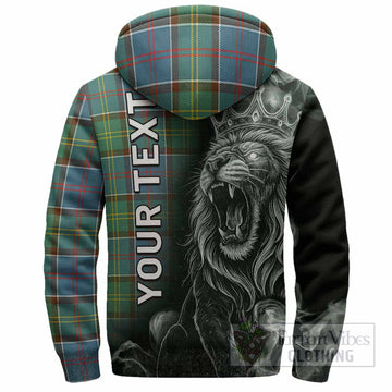 Colville Tartan Sherpa Hoodie Roaring Lion Heritage