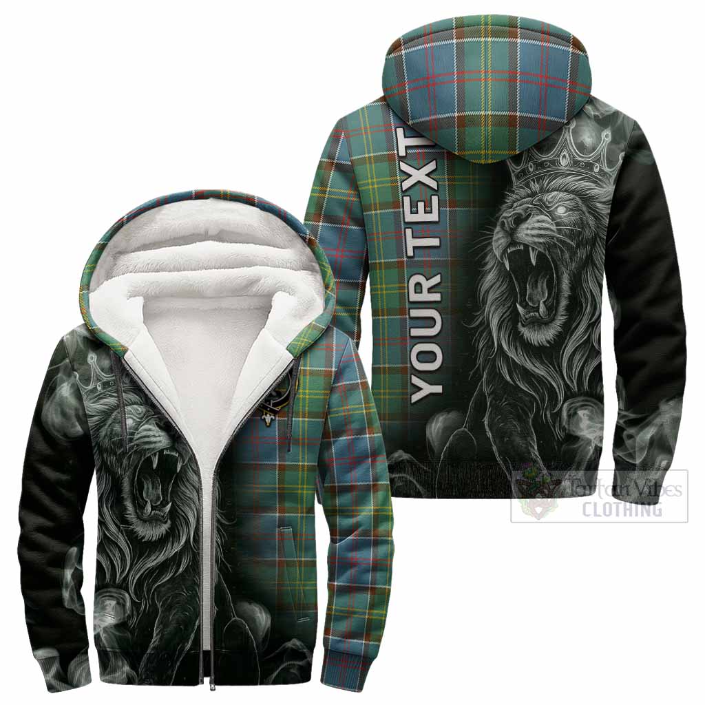 Colville Tartan Sherpa Hoodie Roaring Lion Heritage
