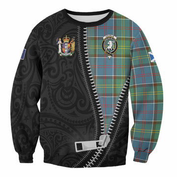 Colville Tartan Sweatshirt New Zealand Pattern Unique Zipper Stylized