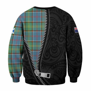 Colville Tartan Sweatshirt New Zealand Pattern Unique Zipper Stylized