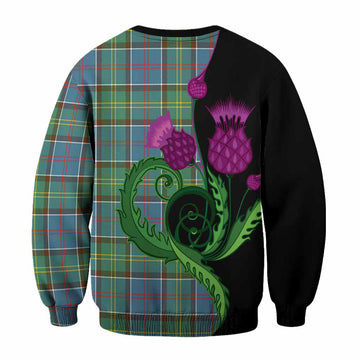 Colville Tartan Sweatshirt Traditional Scottish Thistle