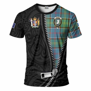 Colville Tartan T-Shirt New Zealand Pattern Unique Zipper Stylized