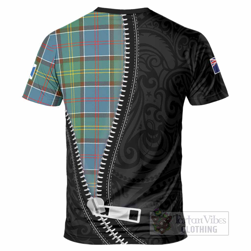 Colville Tartan T-Shirt New Zealand Pattern Unique Zipper Stylized
