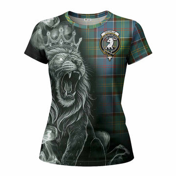 Colville Tartan Women T shirt Roaring Lion Heritage