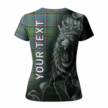 Colville Tartan Women T shirt Roaring Lion Heritage