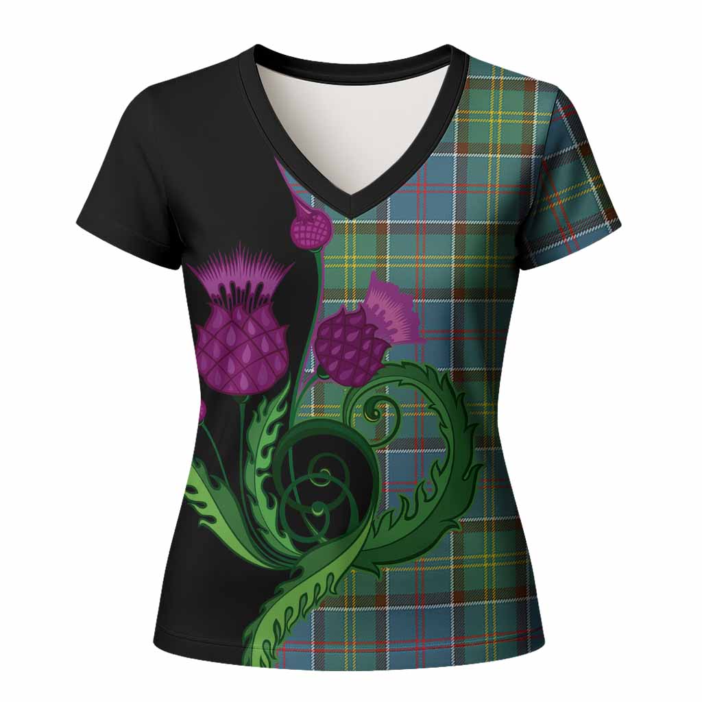Colville Tartan Women T shirt Traditional Scottish Thistle