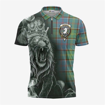 Colville Tartan Zipper Polo Shirt Roaring Lion Heritage