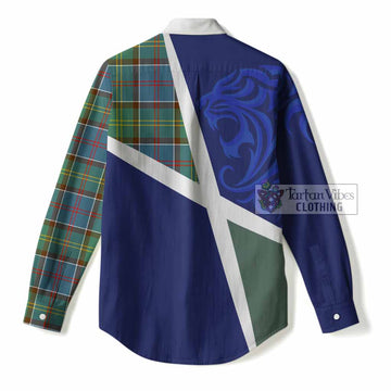 Colville The Scottish Football Crest Women Casual Shirt Lion-Tartan Army