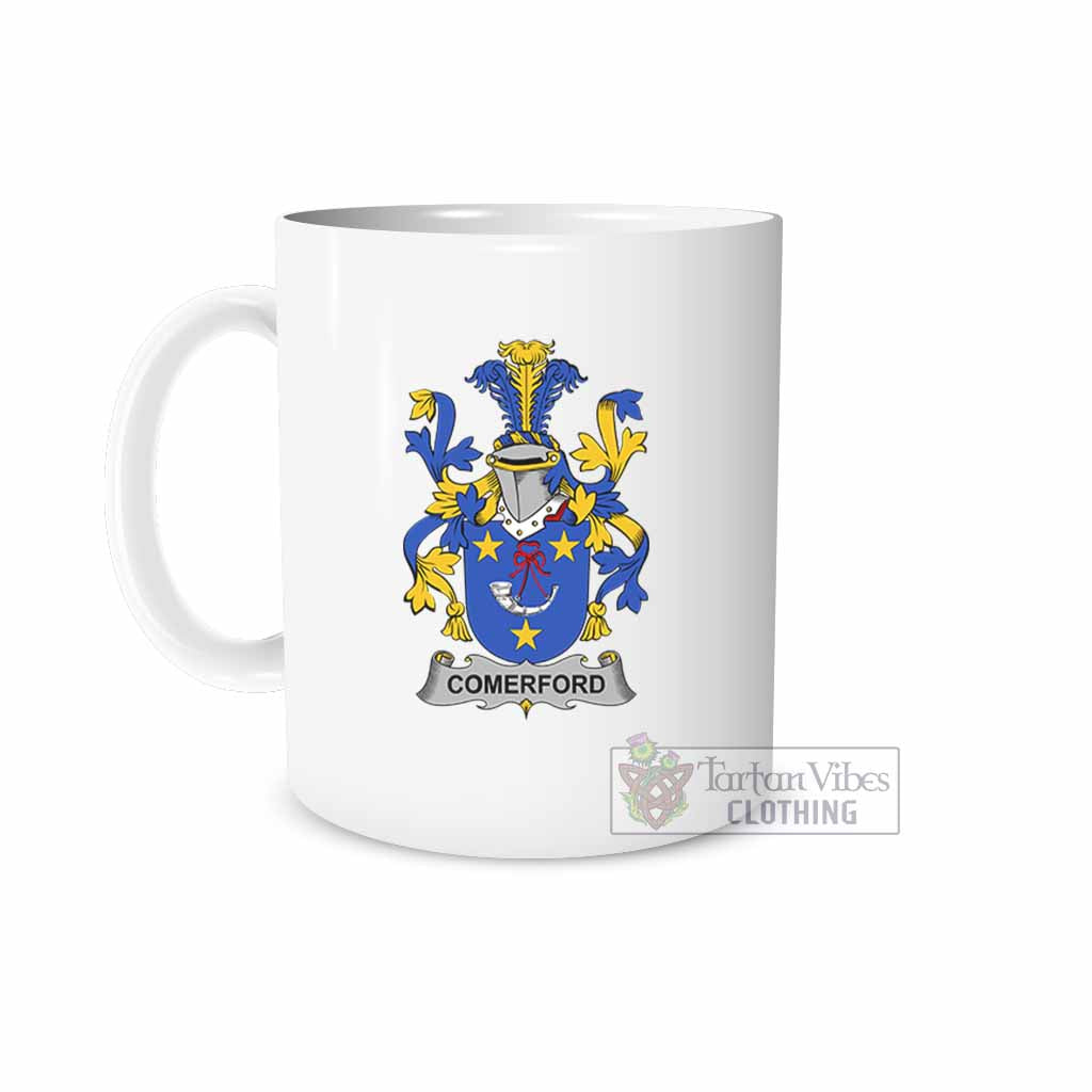 Comerford Irish Clan Coat of Arms Ceramic Mug White - 2D-tartanvibesclothing