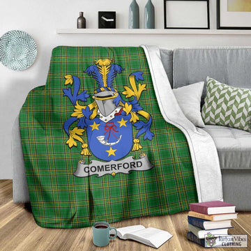 Comerford Irish Clan Tartan Blanket with Coat of Arms