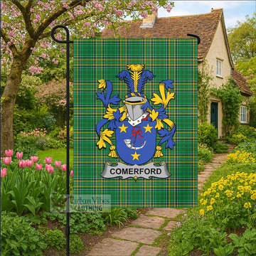 Comerford Irish Clan Tartan Garden Flag with Coat of Arms