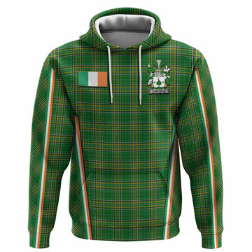 Concanon Irish Clan Coat of Arm Tartan Hoodie Flag Style