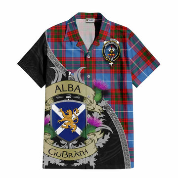 Congilton Tartan Family Crest Hawaiian Shirt Lion Rampant Royal Thistle Shield Celtic Inspired Kid - Tartan Vibes Clothing